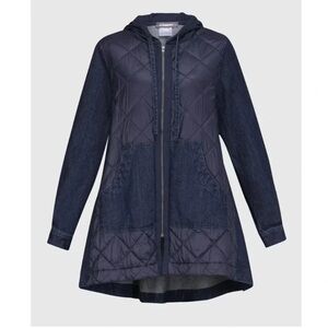 Alembika Ether Misto Hooded Zip Jacket Denim Size 2